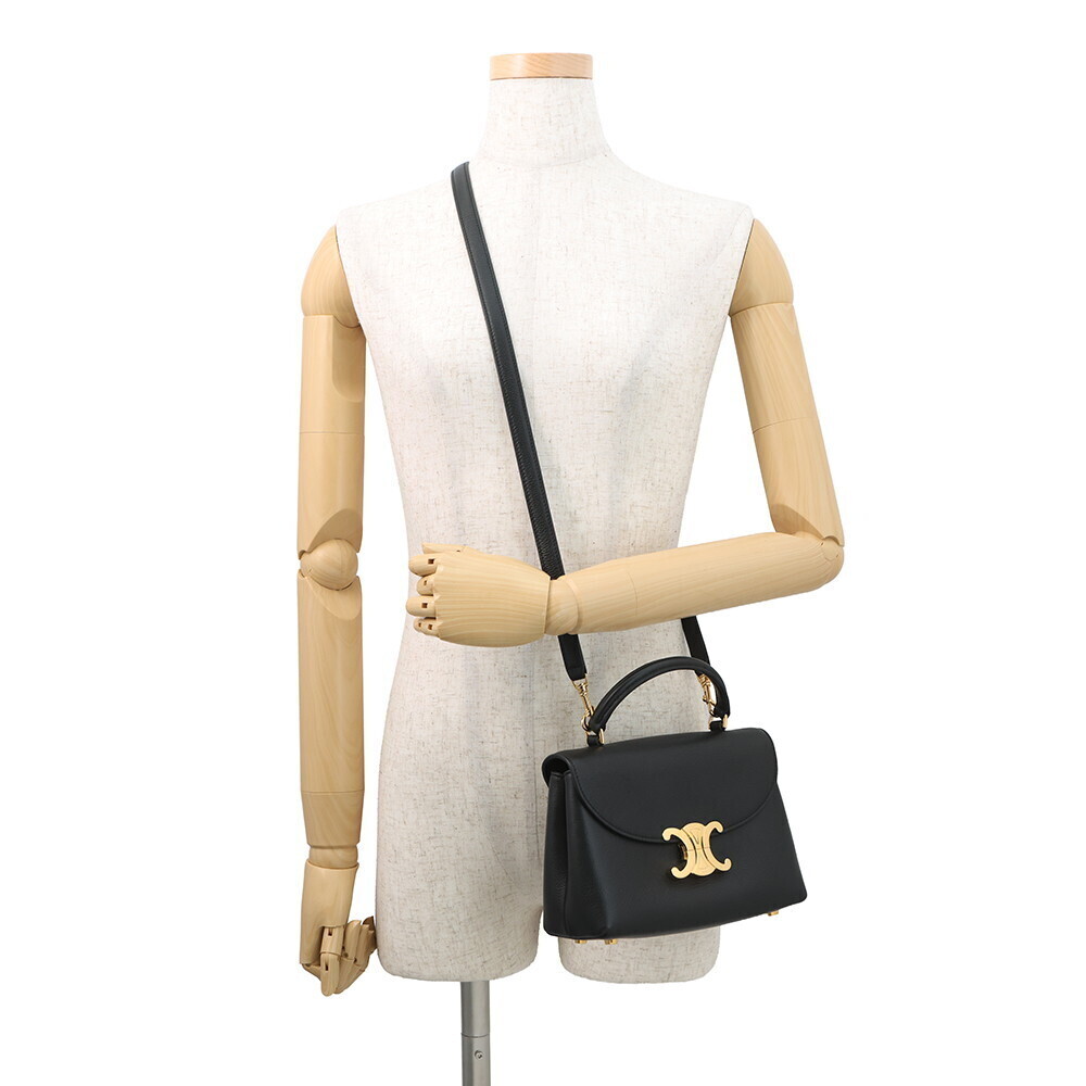 Celine Teen Nino handbag calf leather black bag - Picture 5 of 12